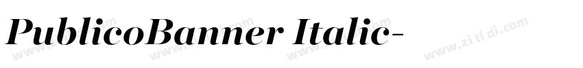PublicoBanner Italic字体转换